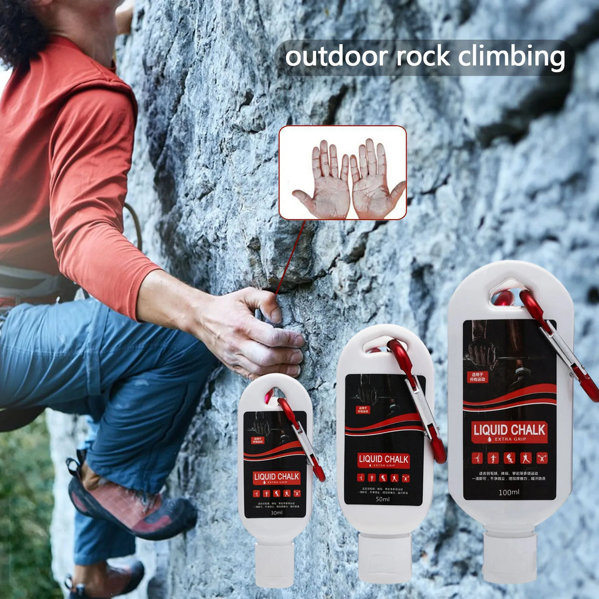Liquid Chalk Grip Lotion For Sports And Climbing