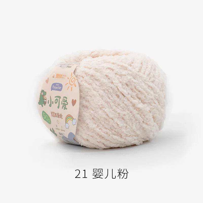21 skin tones Color Short Plush Polyester Yarn For Crochet And Knitting Crafts